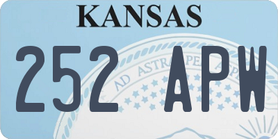 KS license plate 252APW