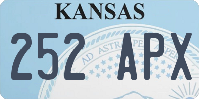 KS license plate 252APX