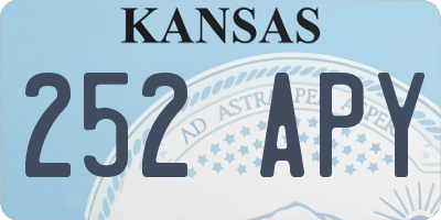 KS license plate 252APY