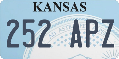 KS license plate 252APZ