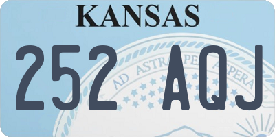 KS license plate 252AQJ
