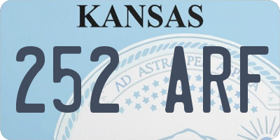 KS license plate 252ARF