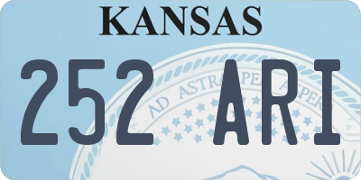 KS license plate 252ARI