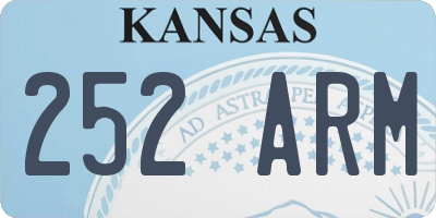 KS license plate 252ARM