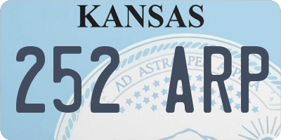 KS license plate 252ARP