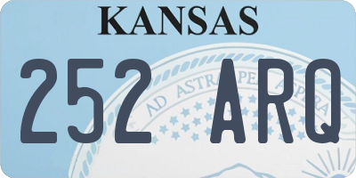 KS license plate 252ARQ