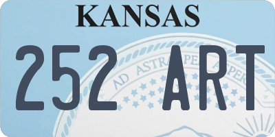 KS license plate 252ART