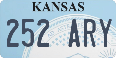 KS license plate 252ARY