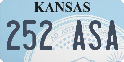 KS license plate 252ASA
