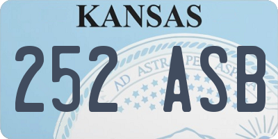 KS license plate 252ASB