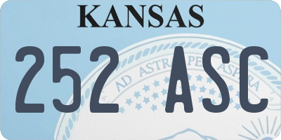 KS license plate 252ASC
