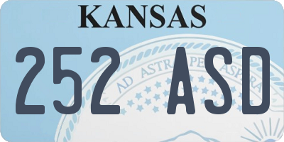 KS license plate 252ASD