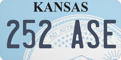 KS license plate 252ASE