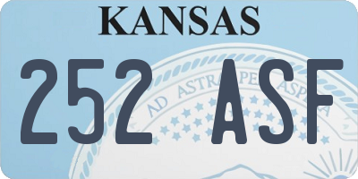 KS license plate 252ASF
