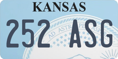 KS license plate 252ASG
