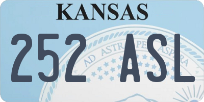 KS license plate 252ASL
