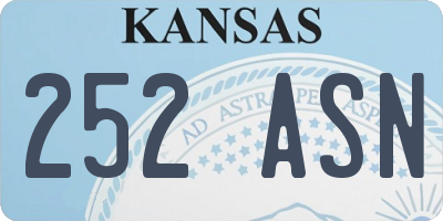 KS license plate 252ASN