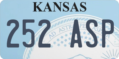 KS license plate 252ASP