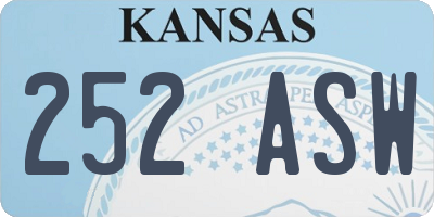 KS license plate 252ASW