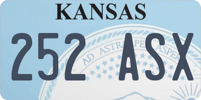 KS license plate 252ASX