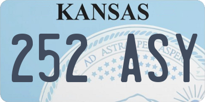 KS license plate 252ASY
