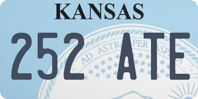 KS license plate 252ATE