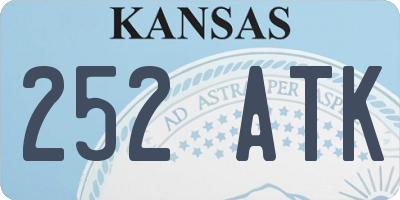 KS license plate 252ATK