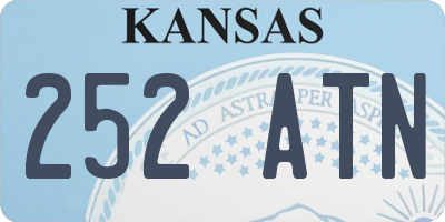 KS license plate 252ATN