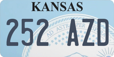 KS license plate 252AZD