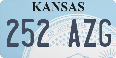 KS license plate 252AZG