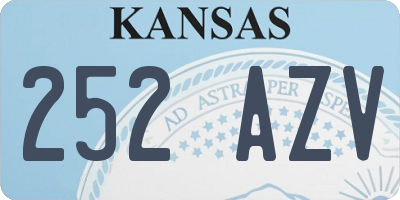 KS license plate 252AZV