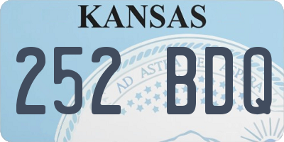 KS license plate 252BDQ