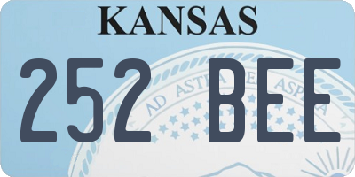 KS license plate 252BEE