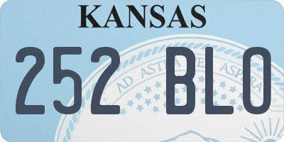 KS license plate 252BLO