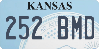 KS license plate 252BMD
