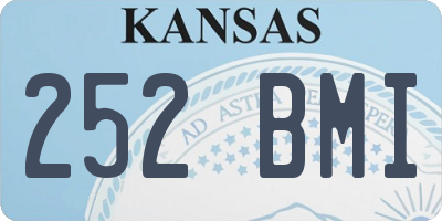 KS license plate 252BMI