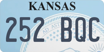 KS license plate 252BQC