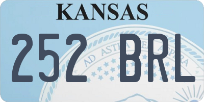KS license plate 252BRL