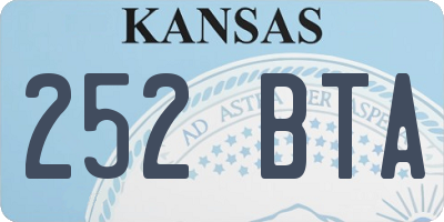 KS license plate 252BTA