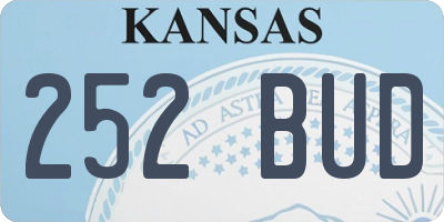 KS license plate 252BUD