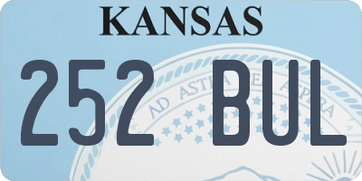 KS license plate 252BUL