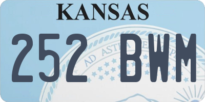 KS license plate 252BWM