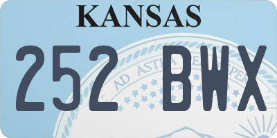 KS license plate 252BWX