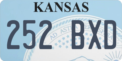KS license plate 252BXD