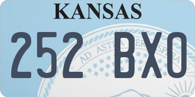 KS license plate 252BXO