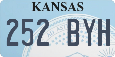 KS license plate 252BYH