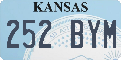 KS license plate 252BYM