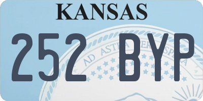 KS license plate 252BYP