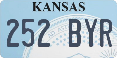 KS license plate 252BYR