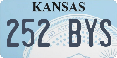 KS license plate 252BYS